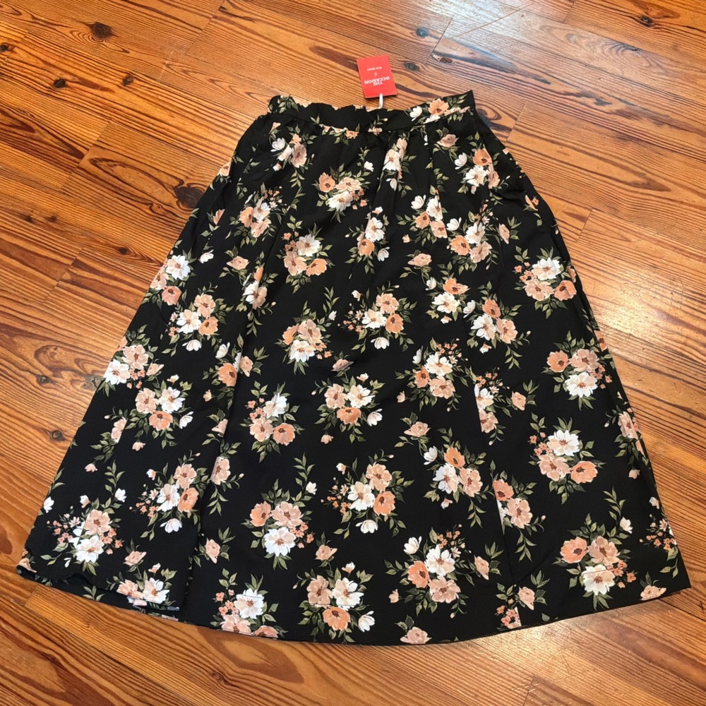 NEW The Occasion Floral Maxi Skirt Tall L Pockets Statement Party Wedding Girly
